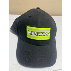 Menards Hat Black‎ Baseball Cap Since 1960 Adjustable Snapback Patch Logo
